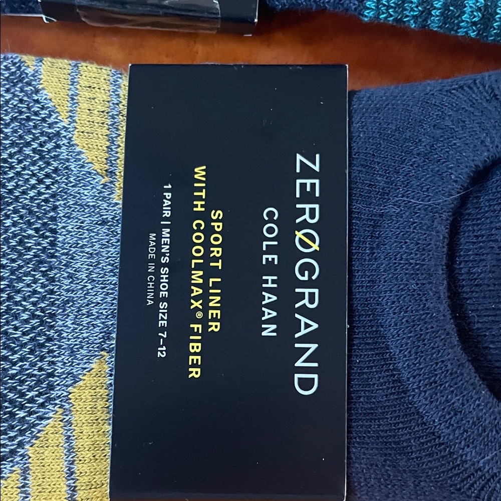 NWT Cole Haan Navy and Teal Casual Socks Set of 2 - Picture 3 of 5
